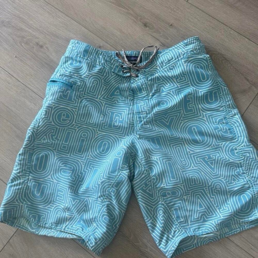 Patagonia blue board shorts size